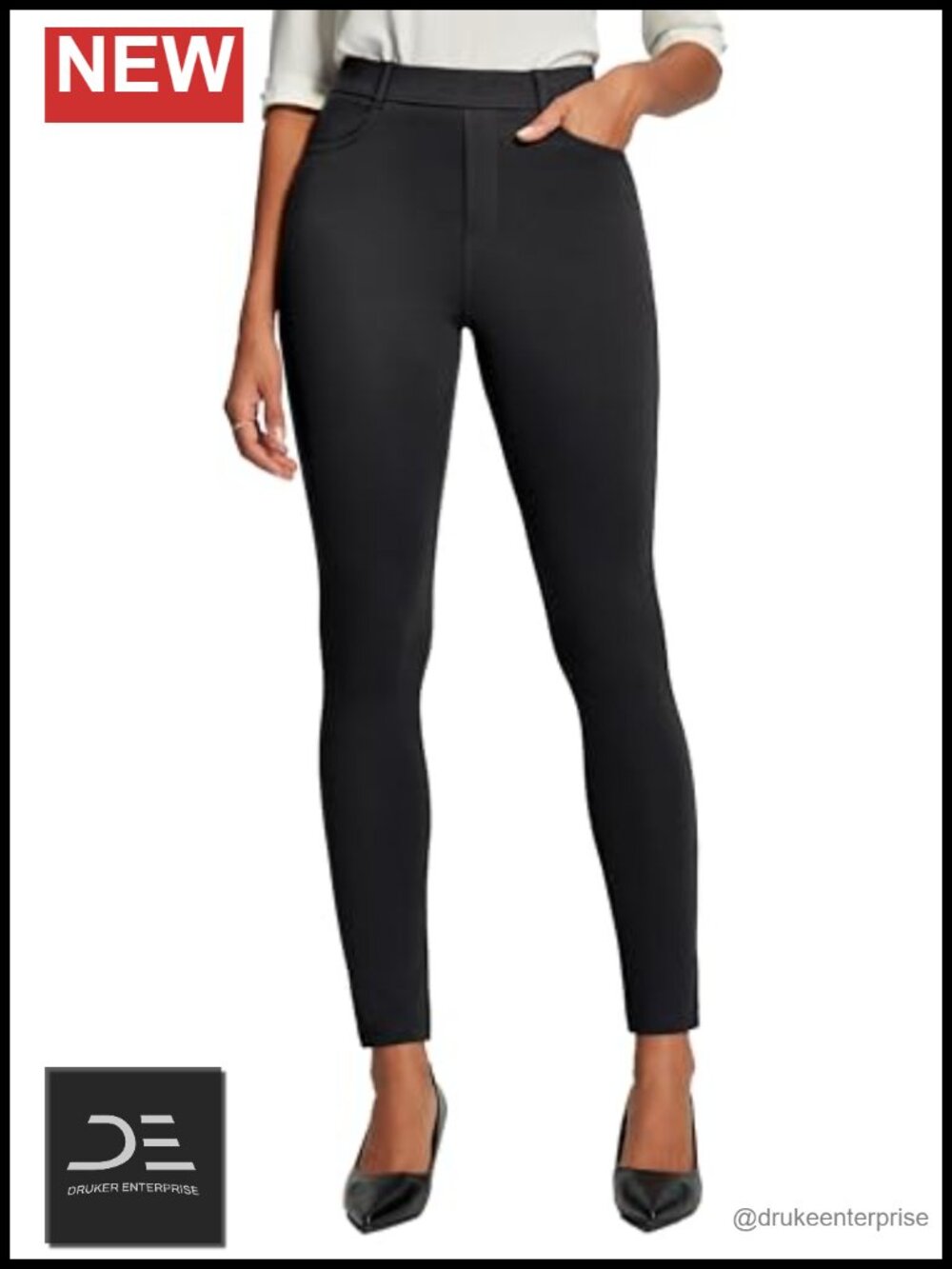 Pull On Stretchy Dress Pants Work Slacks Business Casual Office Teacher Pants